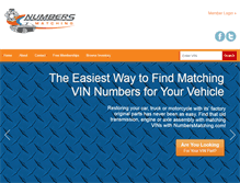 Tablet Screenshot of numbersmatching.com